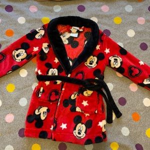 Disney Mickey Mouse fleece robe 3T